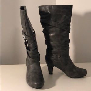 Madden Girl Piinupw Grey Paris Boots Size 10